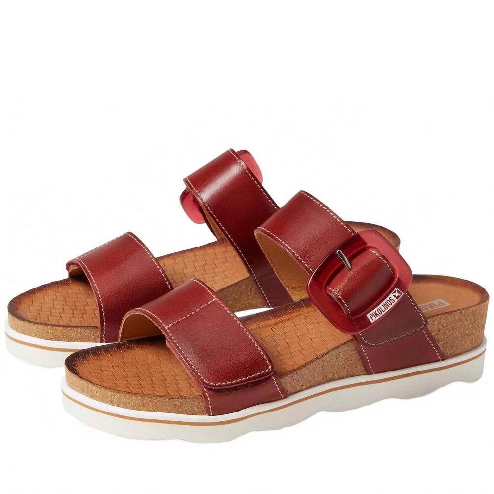 NEW PIKOLINOS women's menorca sandal in cherry